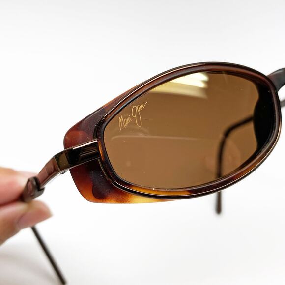 Maui Jim MJ-124-10 DGM Rose Crystal Sleek Oval Flex Sunglasses, Made in Italy main image 5